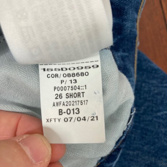 Abercrombie & Fitch Jeans Womens 26 Short Blue 70s Vintage Flare Retro Boho - Picture 10 of 10